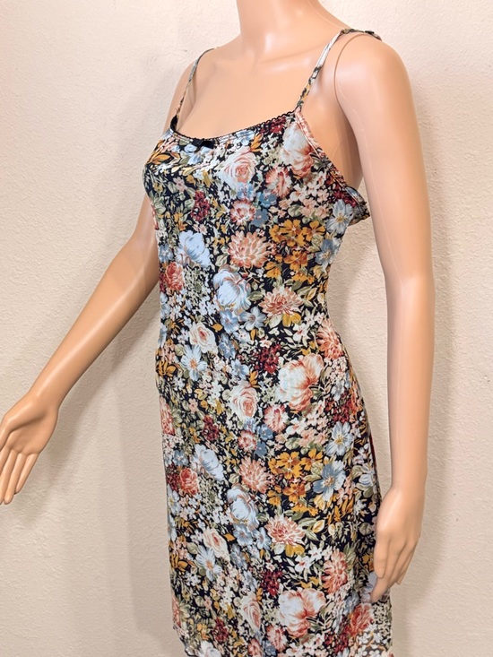 Floral Spaghetti-Strap Summer Dress - Black Multi - Picture 8 of 11